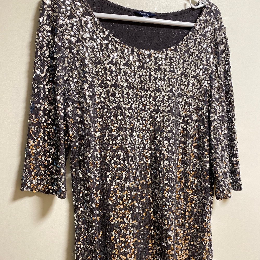 Silver Sequin party top 💫✨